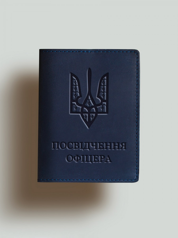 Обкладинка для посвідчення офіцера Герб УНР "гострий"