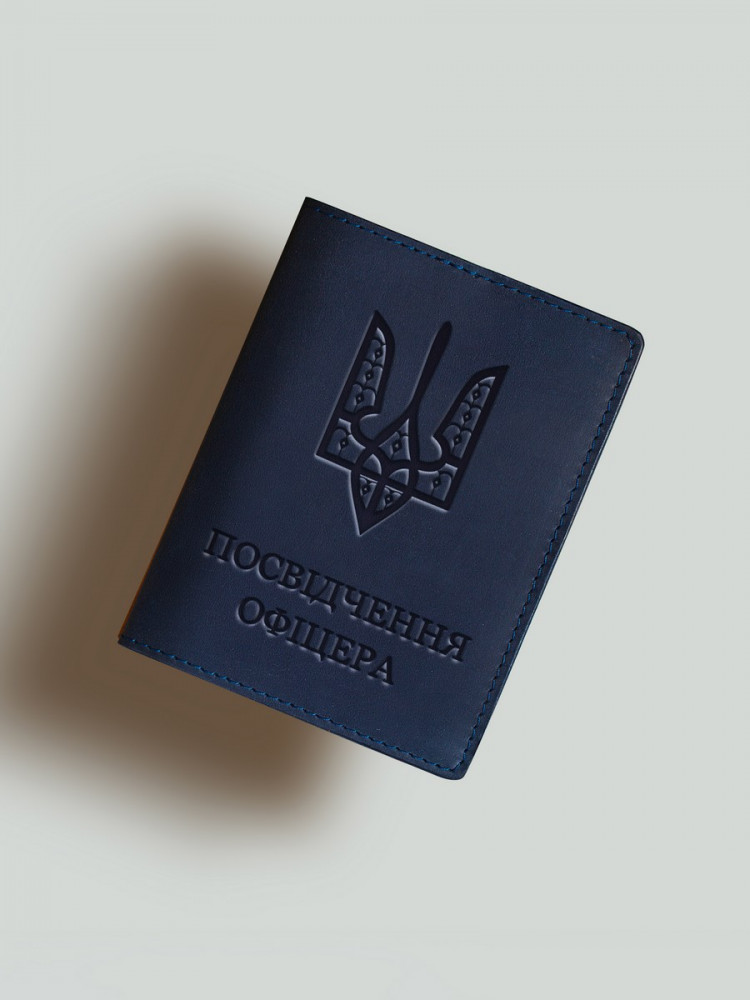 Обкладинка для посвідчення офіцера Герб УНР "гострий"