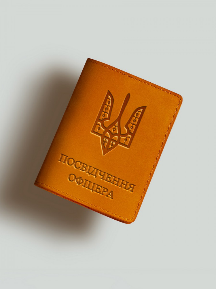 Обкладинка для посвідчення офіцера Герб УНР "гострий"