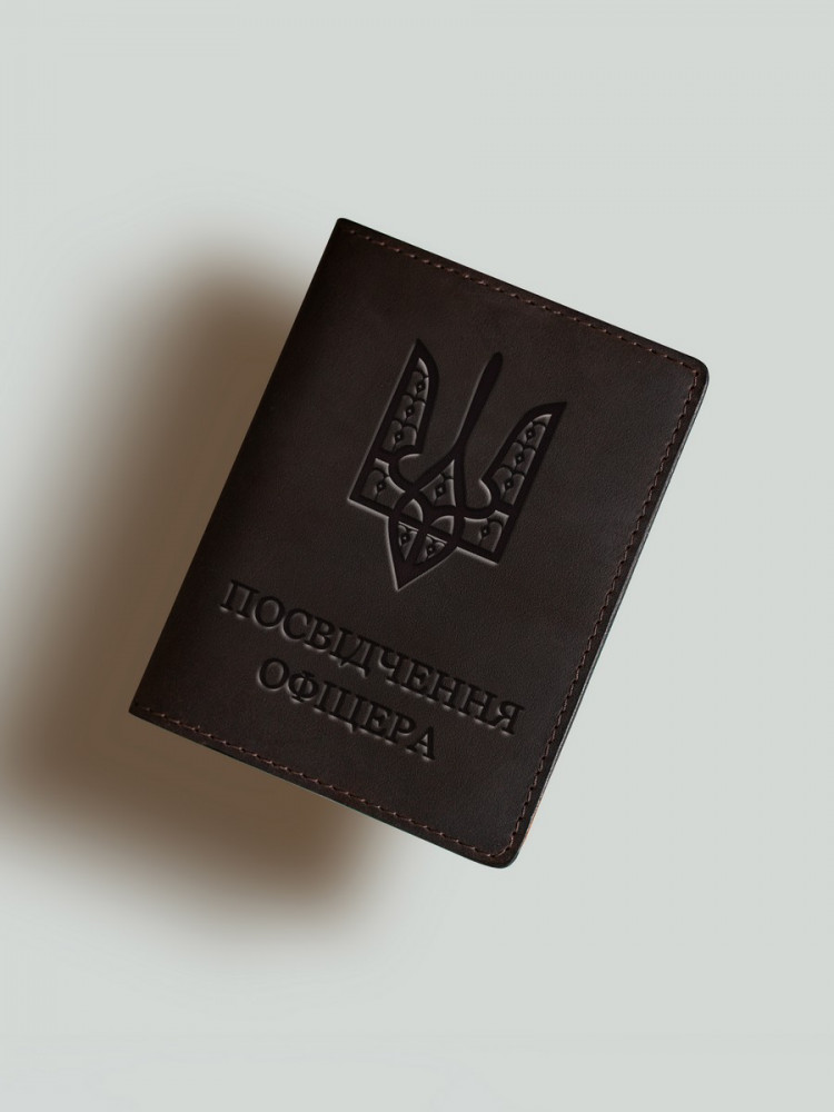 Обкладинка для посвідчення офіцера Герб УНР "гострий"