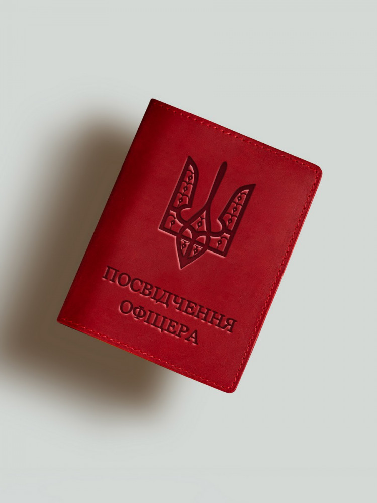 Обкладинка для посвідчення офіцера Герб УНР "гострий"