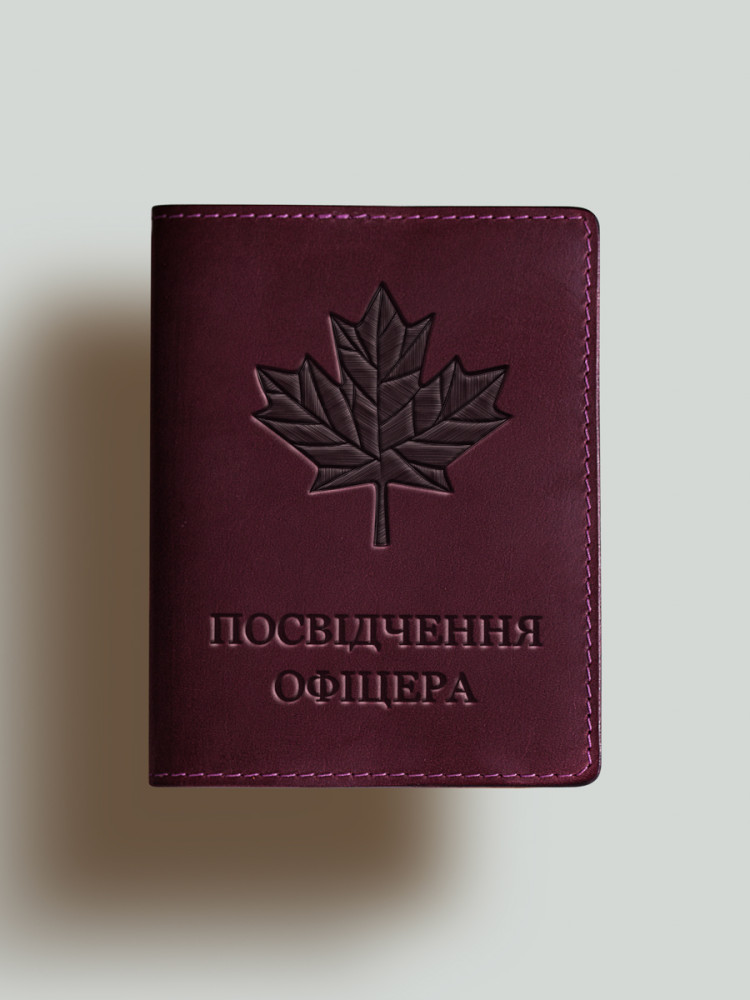 Обкладинка для посвідчення офіцера Кленовий лист