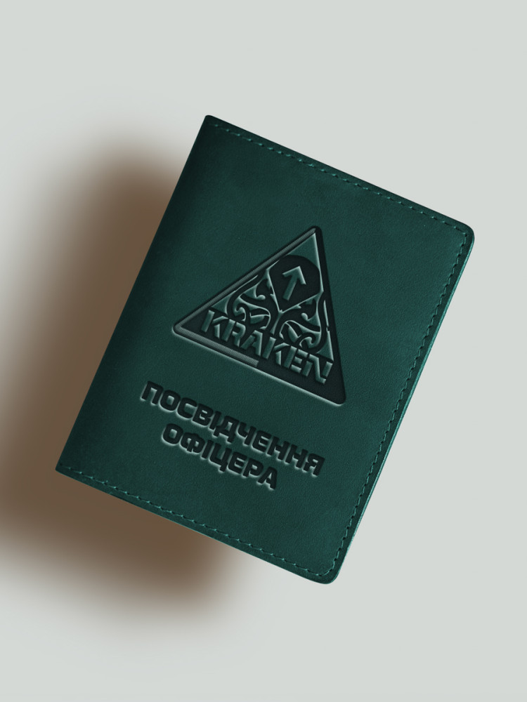 Обкладинка для посвідчення офіцера спецпідрозділу Кракен