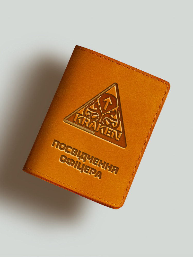 Обкладинка для посвідчення офіцера спецпідрозділу Кракен