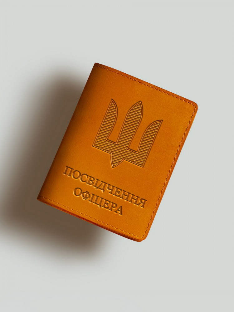 Обкладинка для посвідчення офіцера Тризуб шеврон