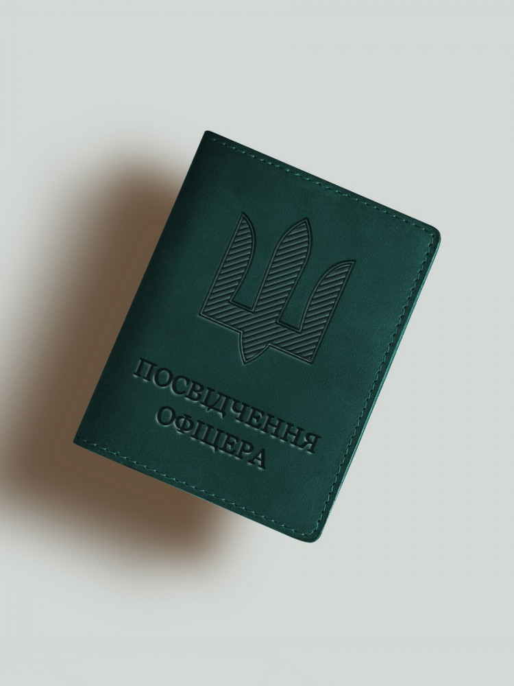 Обкладинка для посвідчення офіцера Тризуб шеврон