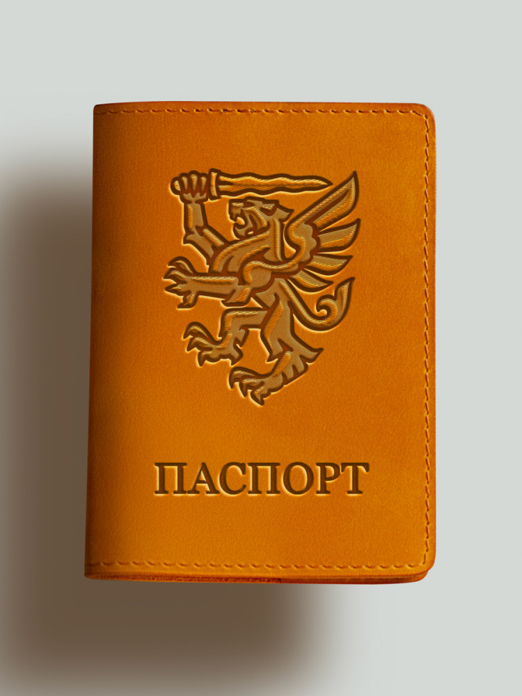 Обкладинка для паспорта Лев з мечем