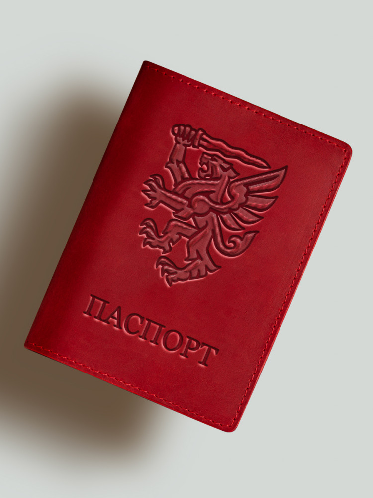 Обкладинка для паспорта Лев з мечем