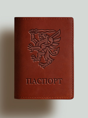 Passport cover Lion with a sword