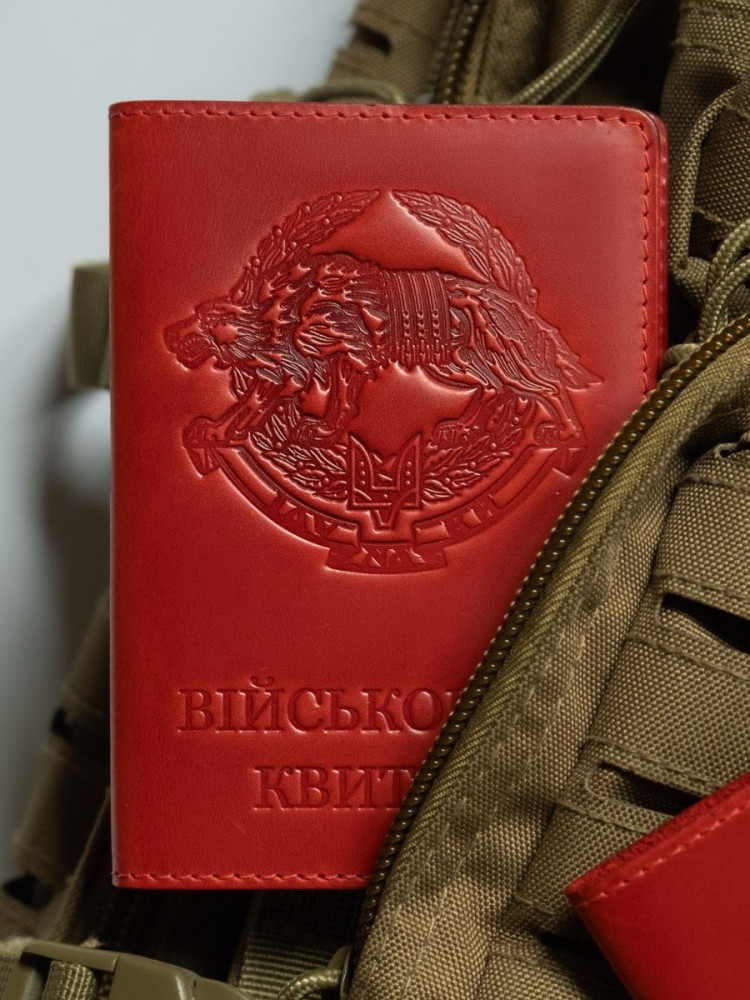 Обкладинка для військового квитка Вовк ССО