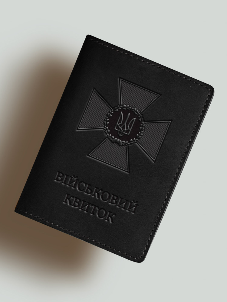 Обкладинка для військового квитка Хрест Прикордонників