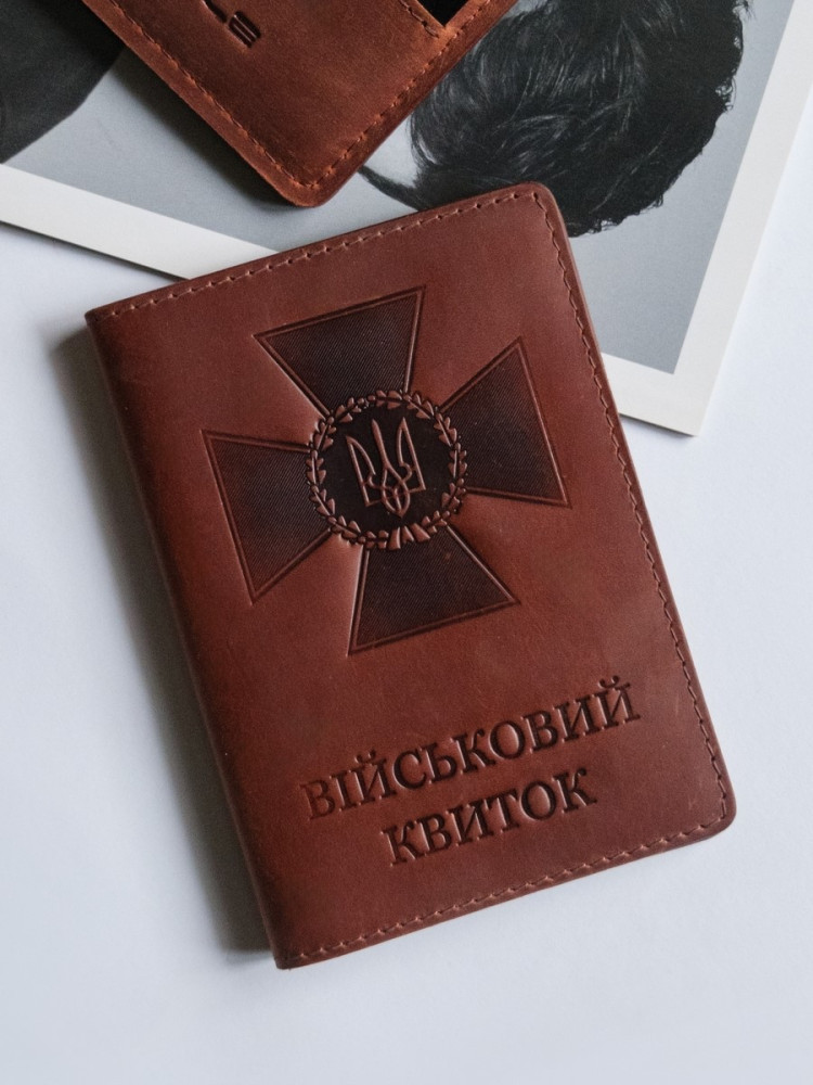 Обкладинка для військового квитка Хрест Прикордонників